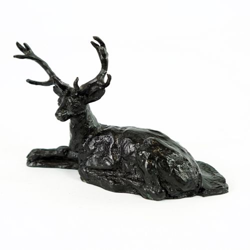 Null BOISSON "Reclining stag

Pewter subject with bronze patina

Signed "Marie B&hellip;