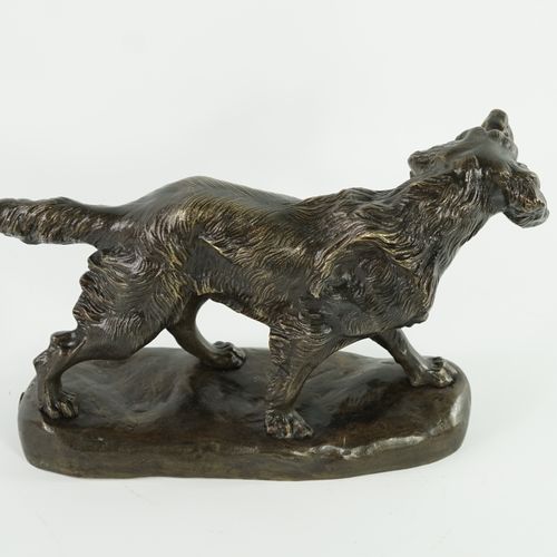 Null Thomas François Cartier (1879-1943) 

Bronzeskulptur eines Jagdspaniels.

S&hellip;