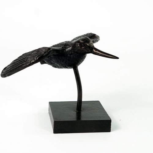 Null J.MAILLARD (1901-1992) "Woodcock in flight

Pewter subject with bronze pati&hellip;