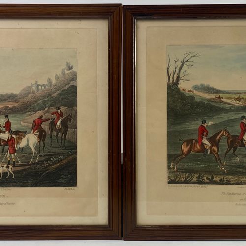 Null Deux gravures anglaises représentant des chasses à courre. 

Fin XIX ème si&hellip;