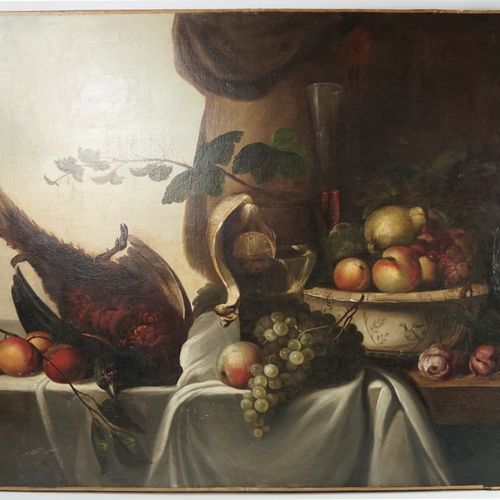 Null Huile sur toile, "Nature morte au faisan et fruits"

XXème

Dimensions : 80&hellip;