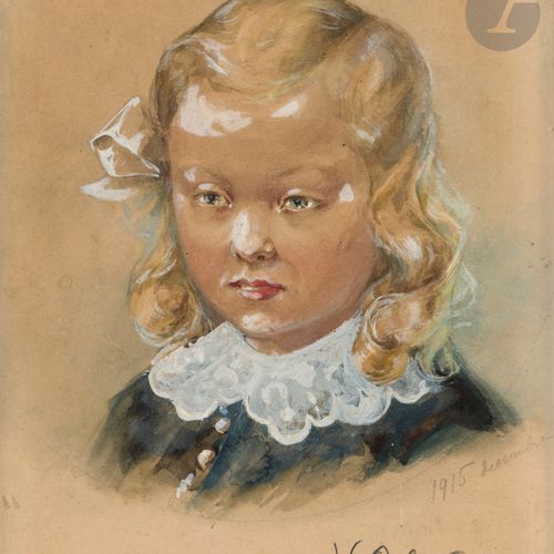 Null Vera Alexandrovna ORLOWA (1876-1964)
Portrait de jeune fille, 1915
Aquarell&hellip;