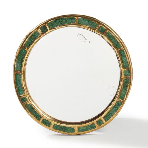 Null Mithé ESPELT (1923-2020)

Miroir

Céramique émaillée or et vert

D. 28 cm