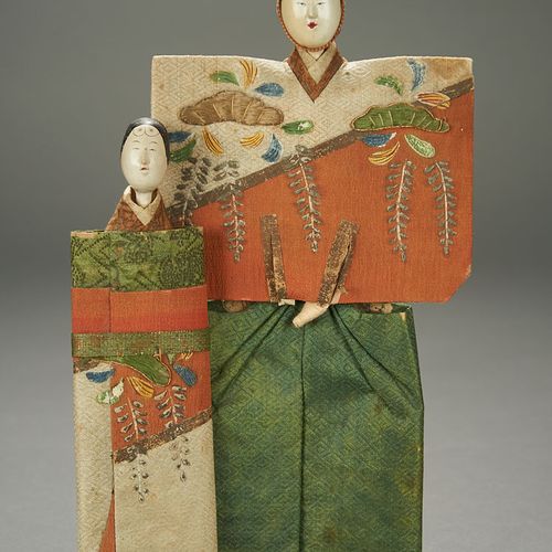Diminutive Tachi-bina (Standing Hina) with Wisteria Blossoms for Hina Matsuri Gi&hellip;