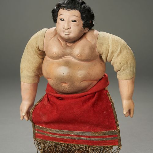 Amusing Mitsuore-ningyo (Triple-Jointed Doll) of a Sumo Wrestler, Meiji Period 1&hellip;