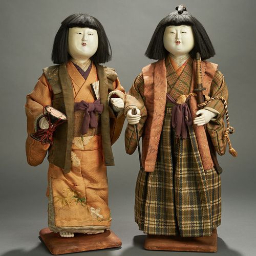 Prized Pair Gosho-style Wakagime-himegime (Prince and Princess), Edo Period 21" &hellip;