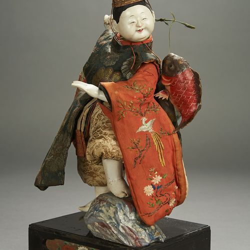 Whimsical Mitate Isho-ningyo (Parody Doll) of Ebisu, Edo Period 14" (36 cm.) Mit&hellip;