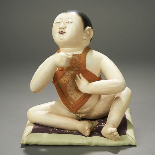 Rare 18th Century Hadaka Saga-ningyo (Naked Saga Doll), Edo Period 9" (23 cm.) H&hellip;