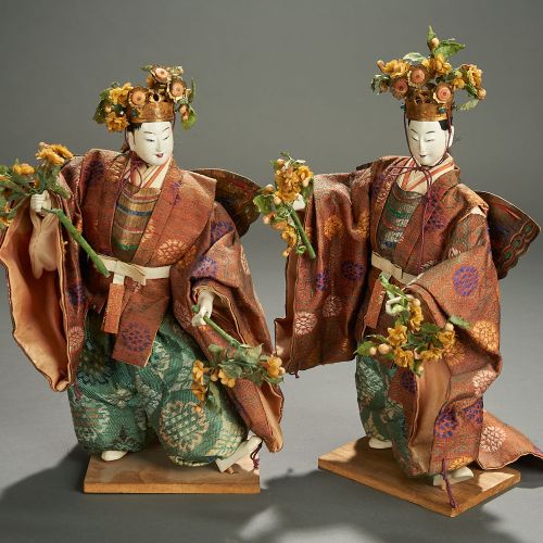 Exotic Kocho-no-mai isho-ningyo Enacting Butterfly Dance) for the Hina Matsuri, &hellip;