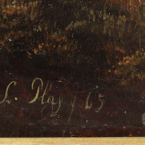 PLAS, Laurens (1828-1893), PLAS, Laurens (1828-1893), "Paysage de bruyère avec b&hellip;