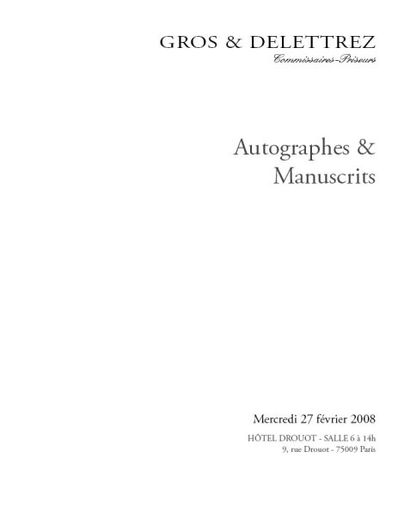 Autographes & Manuscrits
