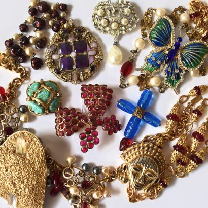 COUTURE JEWELRY INCLUDING THE GOOSSENS COLLECTION FOR CHRISTIAN DIOR, YVES SAINT LAURENT, CHRISTIAN LACROIX AND OTHERS ...