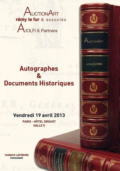 Autographes & Documents Historiques - Exposition le 19 avril