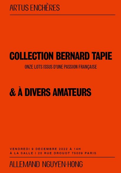   COLLECTION BERNARD TAPIE I ONZE LOTS ISSUS D'UNE PASSION FRANCAISE