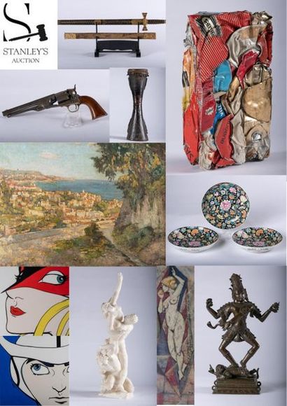 Modern and classical arts: Europe, Asia, Africa (paintings, sculptures, weapons and miscellaneous)