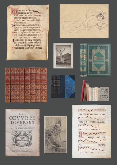 Bibliophily: bookplates, engravings, illuminations & books