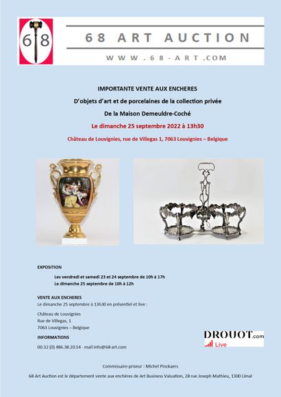 OBJETS d'ART, 25 septembre 13h30 château de Louvignies