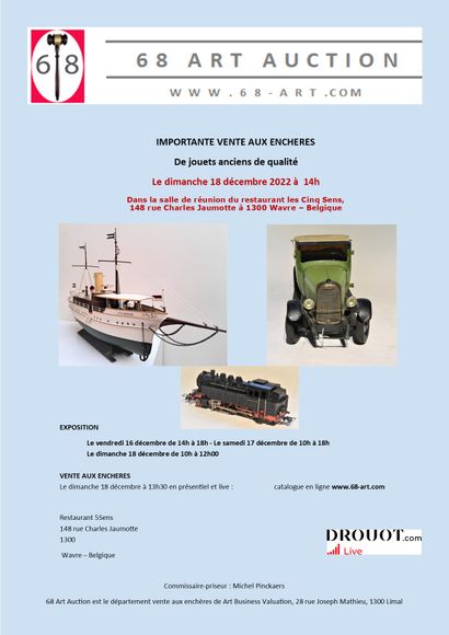 Toys auction december 18th at 1.30 p.m.