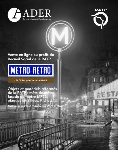 [VENTE EN LIGNE] Métro Rétro : un ticket pour les enchères, au profit du Recueil Social de la RATP