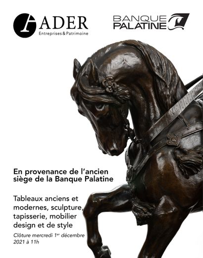 [On-line sale] From the former headquarters of the Banque Palatine : Ancient paintings, modern paintings, sculptures, bronzes, tapestries, design