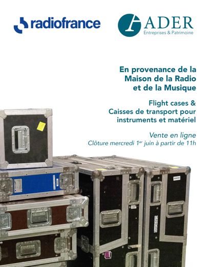[ONLINE SALE] From the Maison de la Radio et de la Musique: flight cases and transport cases for instruments and equipment