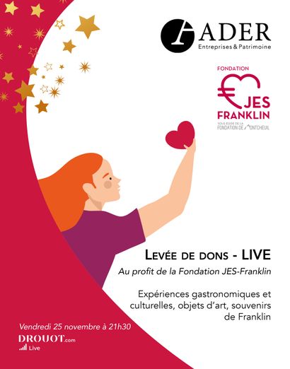 [VENTE LIVE] LEVÉE DE DONS POUR LA FONDATION JES-FRANKLIN