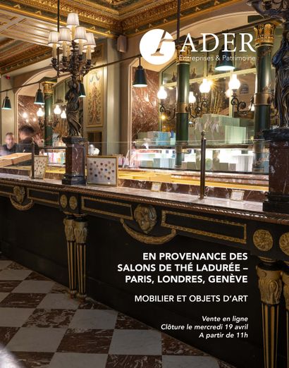 [VENTE EN LIGNE] En provenance des salons de thé Ladurée – Paris, Londres, Genève : MOBILIER ET OBJETS D'ART