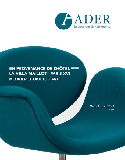 [VENTE LIVE] En provenance de l'Hôtel La Villa Maillot **** Paris : Mobilier et Luminaires Design