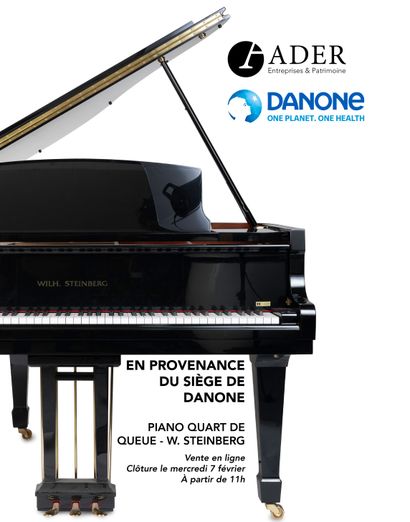 [VENTE EN LIGNE CAPSULE] - En provenance du siège de Danone : Piano quart de queue W. Steinberg