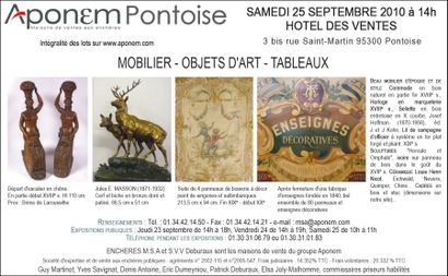 MOBILIER - OBJETS D'ART - TABLEAUX