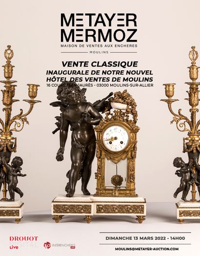 VENTE CLASSIQUE INAUGURALE DE NOTRE NOUVEL HOTEL DES VENTES DE MOULINS