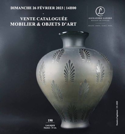 Tableaux, mobilier et objets d'art, verreries, arts premiers, arts d’Asie, céramiques, monnaies, bijoux, montres, sculptures, bronzes, argenterie