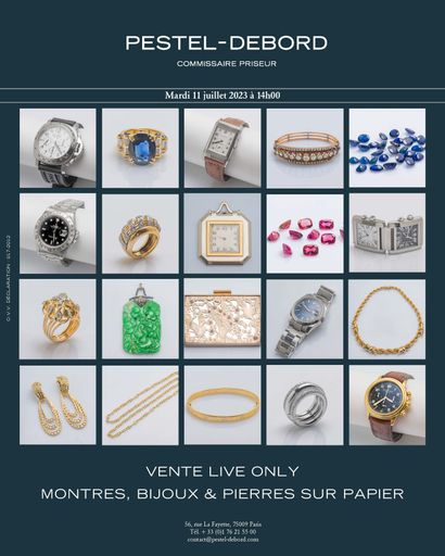 SALE OF WATCHES, JEWELRY and STONES ON PAPER