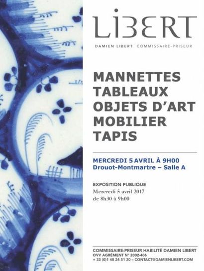 MANNETTES, TABLEAUX, OBJETS D'ART, MOBILIER & TAPIS