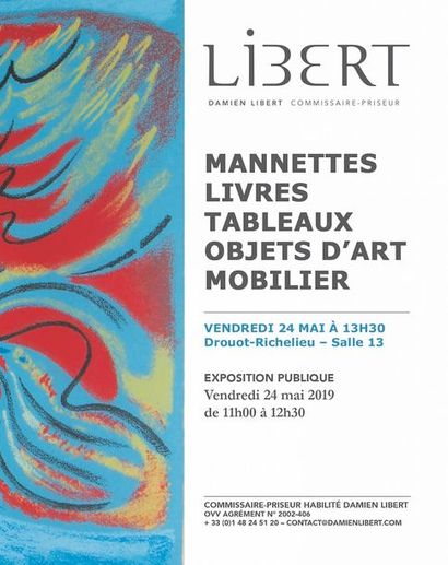 MANNETTES, LIVRES, TABLEAUX, MOBILIER & OBJETS D'ART