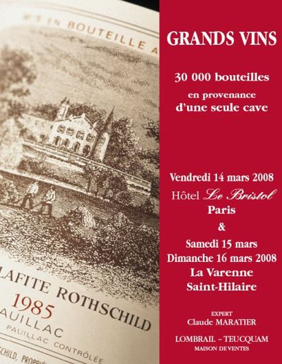 Grands vins et vieux alcools (Vente à 11h et 14h30)