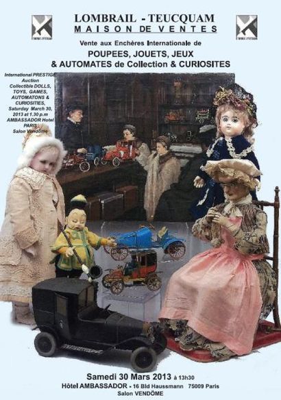 Poupées, jouets, jeux, automates de collection et curiosités - Expert : F. THEIMER