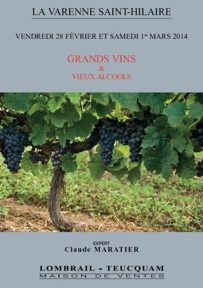 GRANDS VINS & VIEUX ALCOOLS - EXPERT : C. MARATIER