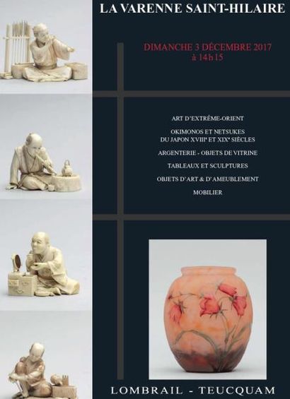 EXTRÊME ORIENT - NETSUKE & OKIMONO DU JAPON XVIIIe ET XIXe SIECLES - TABLEAUX -OBJETS D'ART, DE VITRINE ET D' AMEUBLEMENT 