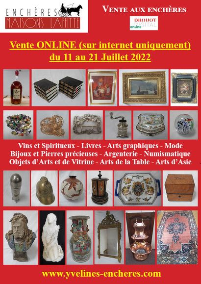 Online sale : Wines and Spirits - Books - Graphic Arts - Fashion Jewelry and Precious Stones - Silverware - Numismatic Arts and Display Items - Tableware - Asian Arts