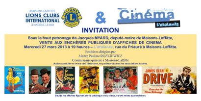 Vente d'affiches de cinéma