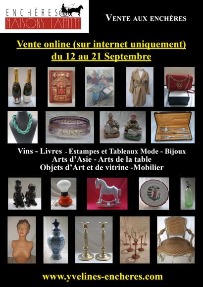 Vente online : Vins - Estampes et Tableaux - Mode et Bijoux - Arts de la Table - Objets d'Art et de Vitrine - Mode - Tapis