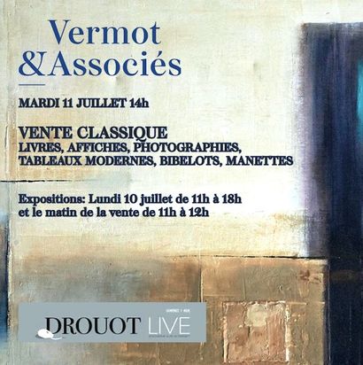 Vente courante : Livres, Affiches, Tableaux modernes, Photographies, Bibelots, Manettes