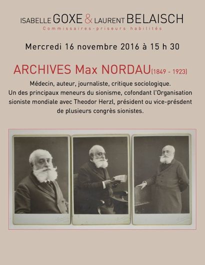 manuscrits, correspondances, fond d'archives Max Nordau