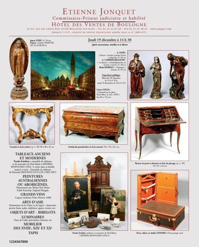 Tableaux, mobilier et objets d'art 