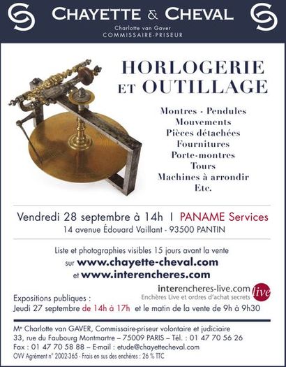 HORLOGERIE ET OUTILLAGE