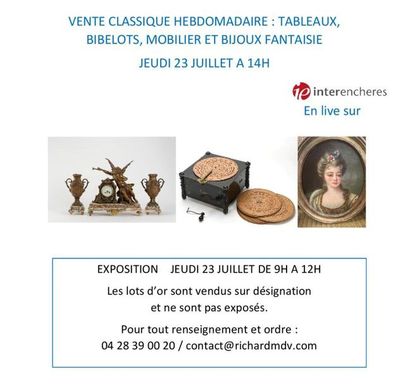 Vente classique hebdomadaire