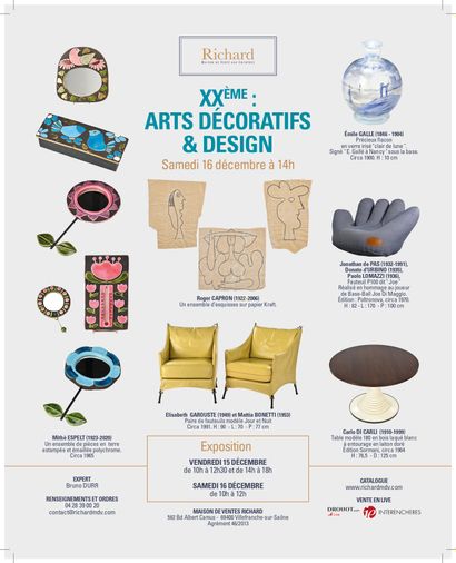 XXe : arts décoratifs et design