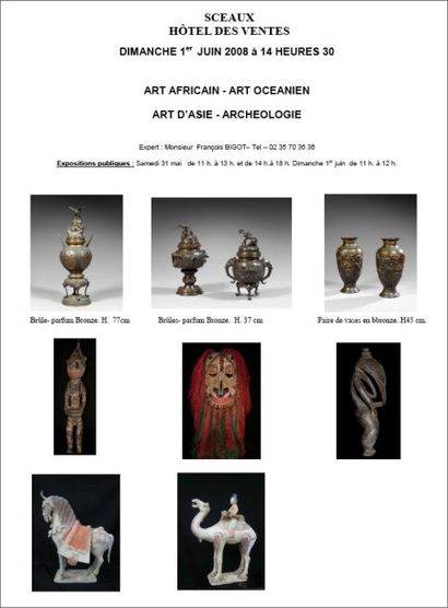 ART AFRICAIN - ART D’ASIE - ARCHEOLOGIE