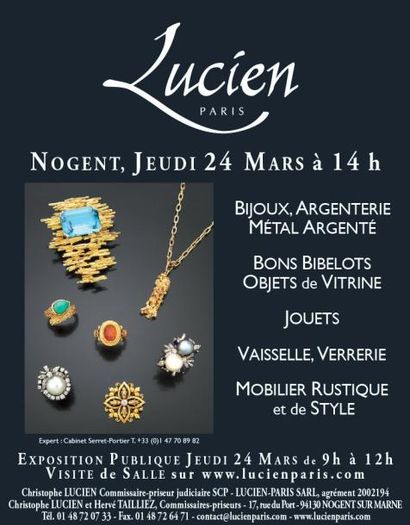 ARGENTERIE, BIJOUX, OBJETS DE VITRINE